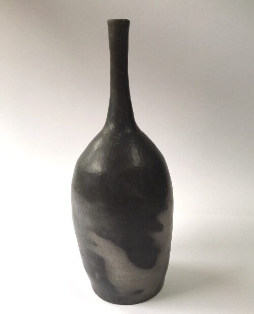 Read more about the article Raku fired vase with long neck